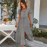 Vintage floral print maxi dress