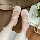 Pearlescent Sweetpea Blooms at the Ballet Pink Heels Mary Janes Shoes Mermaidcore Kawaii Academia Y2K Cottagecore Coquette Fairycore Dollette Princesscore