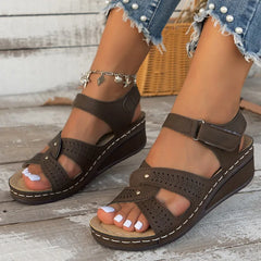 Fashion Plus Size Wedge Sandals Women Summer 2023 Casual Platform Walking Sandalias Mujer Comfortable Non Slip Beach Shoes Woman