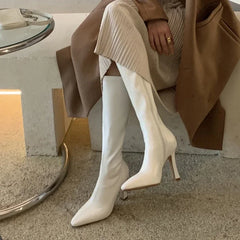 Fashion Thin Heel Women's Knee High Boots Winter Women's Boots Black Brown Sexy Women's Rider Boots Botas De Mujer