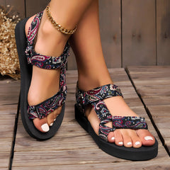 Hot 2024 Summer Flat Women's Shoes Hemp Rope Set Foot Beach Sandals Outdoor All-match Casual Slippers Large Size Women Sandals