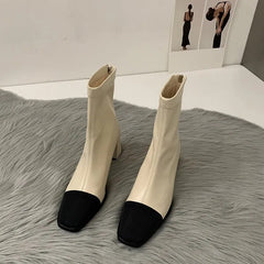 Anja Cap Toe Ankle Sock Boots