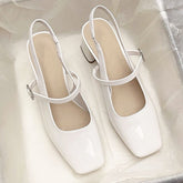 Elegant High Heel Sandals Fairy Summer Mary Jane Pure Color Fashion Shoes Non-slip Korean Style Party Pumps Basic Women