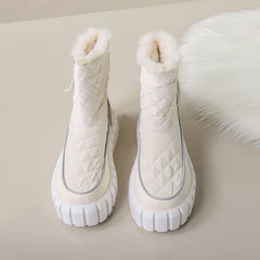 Geneva Quilted Plush Lined Platform Winter Boots