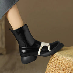 Phoebe Color Contrast Harness Boots