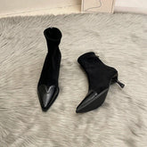 Leopard Women Ankle Boots Fashion Pointed Toe Short Booties Designer Thin High Heels Stripper Shoes Botas Mujer