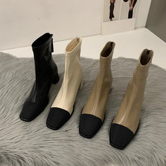 Anja Cap Toe Ankle Sock Boots