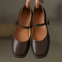 Casual Women's Low Heels Mary Jane Shoes Fashion Comfortable Straps Black Brown Walking Party Loafers Shoes Ladies 2024 Spring