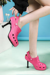 New Fashion Spring Outfit Solid Color High Heel Clog
