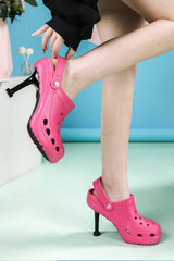 New Fashion Spring Outfit Solid Color High Heel Clog