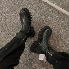 Tuva Back Lace-Up Military Boots