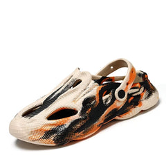 Yellow Men's Closed Toe Beach Slide Sandals