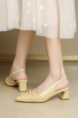 Medium heel pointed toe French high heels