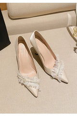 Champagne French high heels