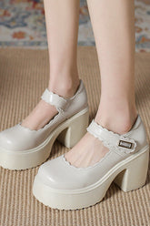 Platform sole 10cm platform thick heel high heels