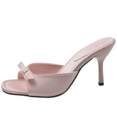Coquette Bow Heeled Mules