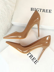 Solid Color Split-Joint Scarpin Salto