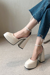 waterproof chunky high heels