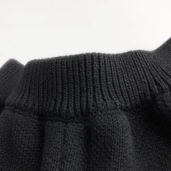 Minimalist Solid Color Straight Leg Elastic Waist Boys Knit Bermuda Shorts