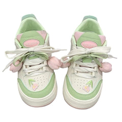 Mint Green Tulip Sneakers