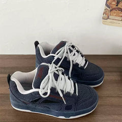 Skater Girl Sneakers in Navy