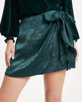 All About Fun Embossed Side Tie Skort - Hunter Green