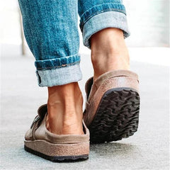 Casual Comfy Leather Slip On Sandals