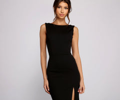 Addie Formal Open Back Crepe Dress