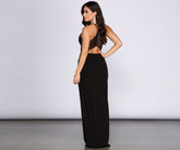 Adelise Lace Back Crepe Dress