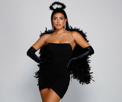 All Wrapped Up Asymmetrical Mini Dress