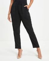 Always A Party Sequin Contrast Pocketed Pants - Black