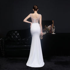 Amelia embroidered sequined fishtail dress