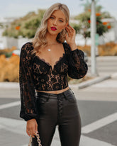Aubrina Lace Corset Crop Blouse