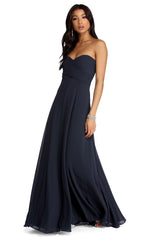 Audrey Pleated Sweetheart Dress