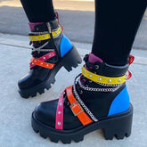 Multicolor/Black Martin Boots
