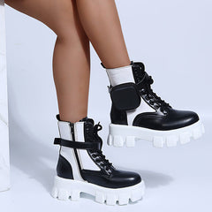 Chunky Platform Combat Ankle Boots Goth Lug Sole Booties