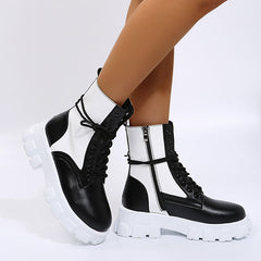 Chunky Platform Combat Ankle Boots Goth Lug Sole Booties