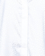 Blue Moon Satin Embossed Button Down Blouse - Ivory