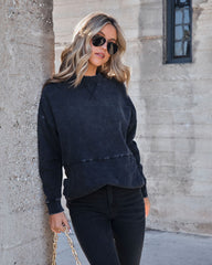 Breathe And Reboot Cotton Blend Sweatshirt - Black