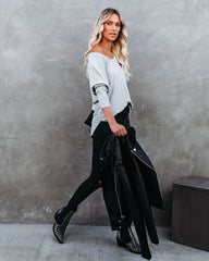 Breckenridge Thermal Contrast Top - Heather Grey