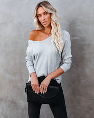 Breckenridge Thermal Contrast Top - Heather Grey