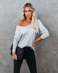 Breckenridge Thermal Contrast Top - Heather Grey