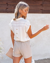 Brendon Collared Striped Top