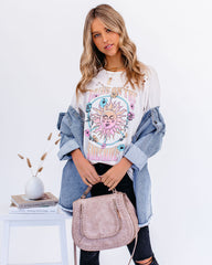 Bring On The Sunshine Cotton Distressed Tee