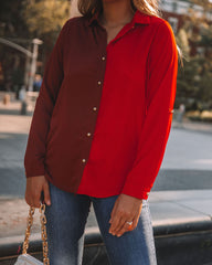 Bryant Colorblock Button Down Blouse