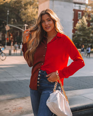 Bryant Colorblock Button Down Blouse