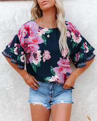Bursting Blooms Floral Blouse