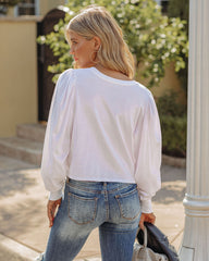 California Dreaming Cotton Long Sleeve Crop Top