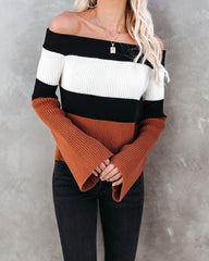 Carmen Bell Sleeve Off The Shoulder Sweater Top