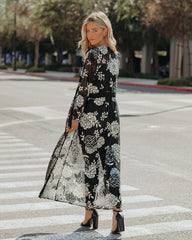 Caught A Vibe Velvet Burnout Duster